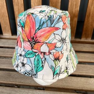 Soft Floral Print Bucket Hat 100% Cotton